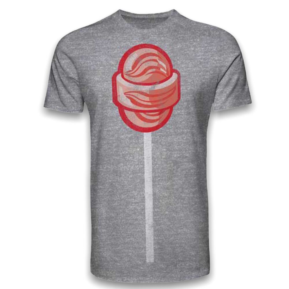 Tootsie Roll Lollipop Graphic Tee Candy Gray Men's size M Short Sleeve T shirt